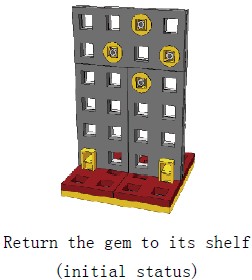Return the gem to its shelf (initial status)
